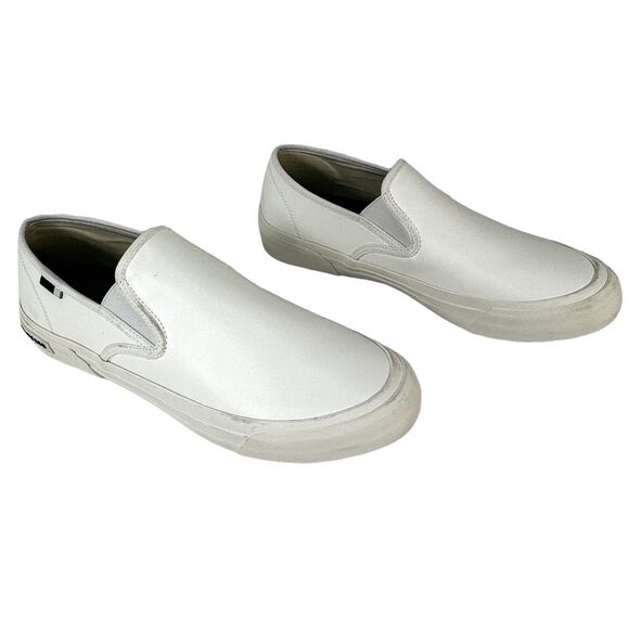 SeaVees Men's Size 10 SeaChange Slip On White Vegan Corn Leather Shoes - Picture 5 of 11